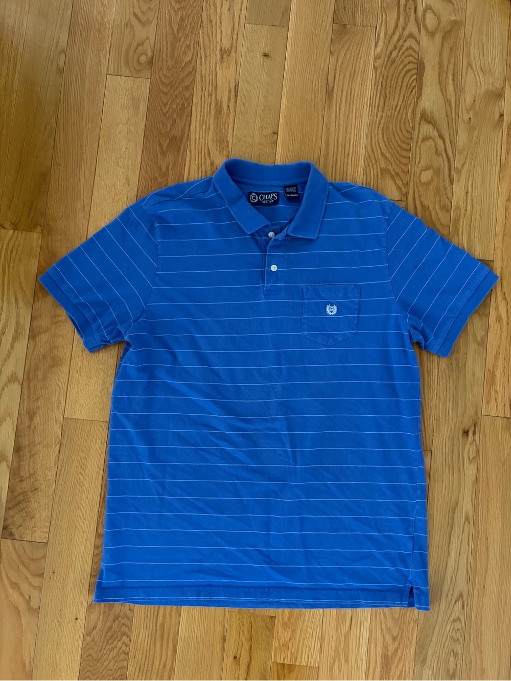 Chaps Men’s Royal Blue Stripe Polo